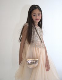 ANABELLA ceremony dress - Peach - Size: 120 cm (4/5 years)