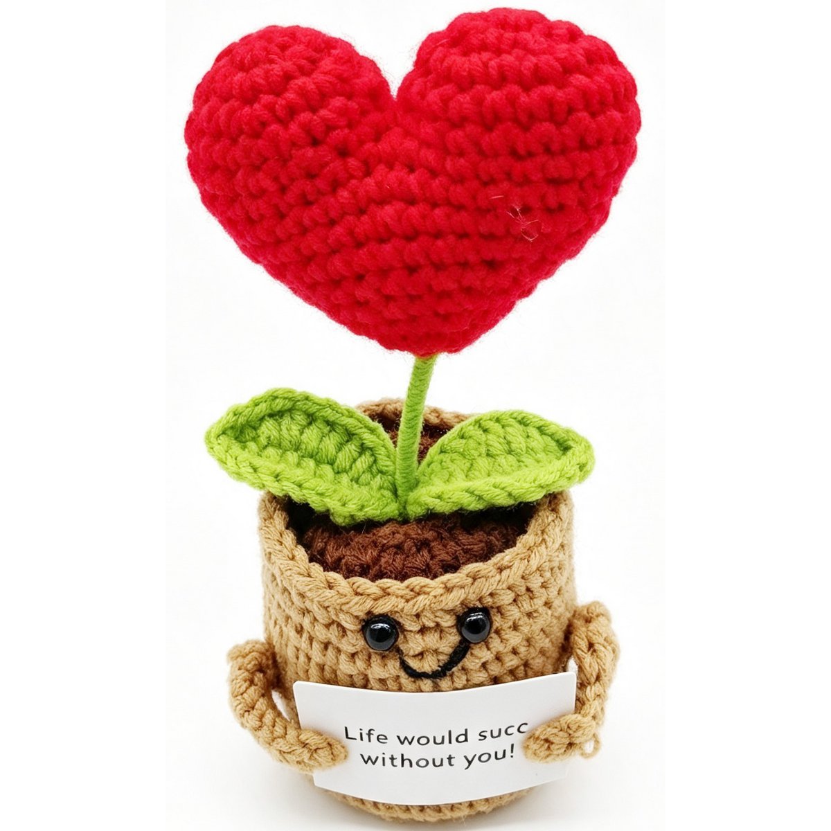 Q-K2.2  DC2550-035 Knitted Positive Heart 14.5cm