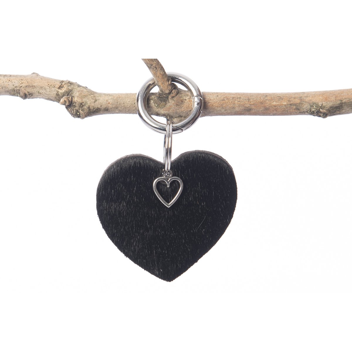 Appendiborsa cuore Nero con charm