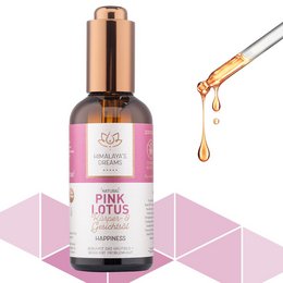 "Natural pink lotus body and face oil, 100ml. Ayurvedic formula with organic ingredients. Vegan, cruelty-free, and made in India. Helps nourish and hydrate skin."
This natural pink lotus body and face oil is a 100ml Ayurvedic formula made with organic ingredients. It is vegan, cruelty-free, and produced in India. The oil helps nourish and hydrate the skin.