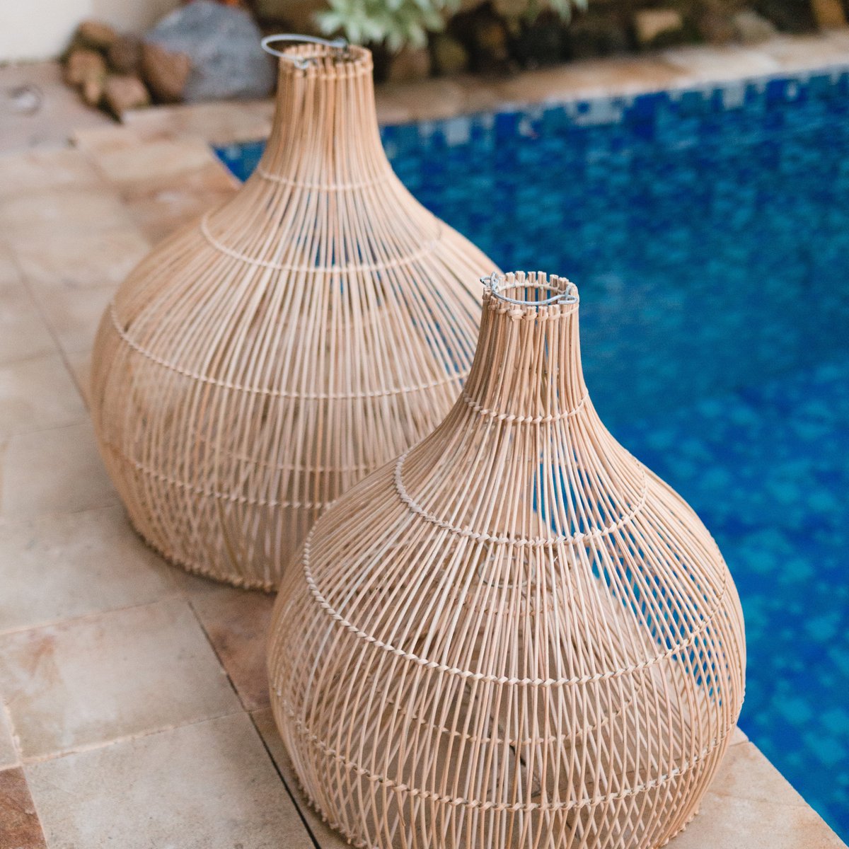Rattan lampe | Lampeskærm | Pendel ALAM 40/50 cm