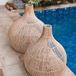Rattan lampe | Lampeskærm | Pendel ALAM 40/50 cm
