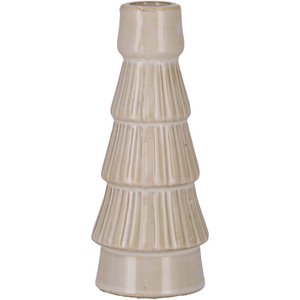 Keramische kandelaar Tarik, D6,5 cm, H16cm, Cream