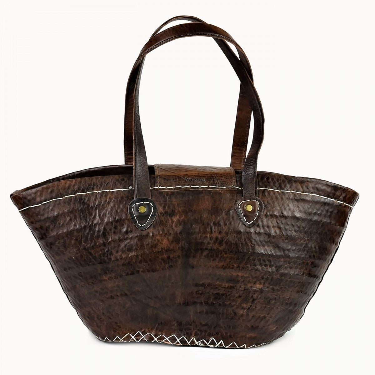 Leather Basket 'Saint Tropez'