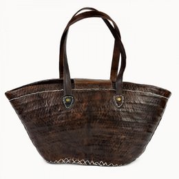 Leather Basket 'Saint Tropez'
