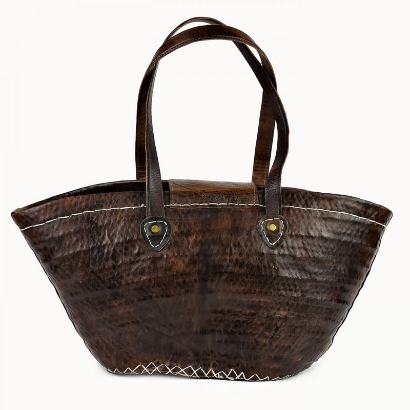 Leather Basket 'Saint Tropez'