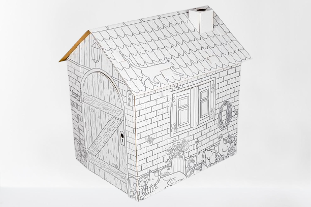 Creative Playhouse piccola fattoria, giocattolo di cartone per bambini, fai -da -te, costruzione e colorazione, 3+, ottimo regalo per compleanni e feste