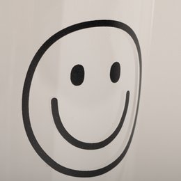 Trinkglas Smiley schwarz (VE = 6 Stk)