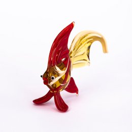 Roter Fisch Glastier