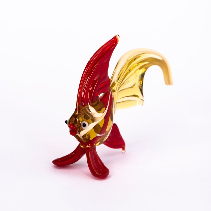 Roter Fisch Glastier