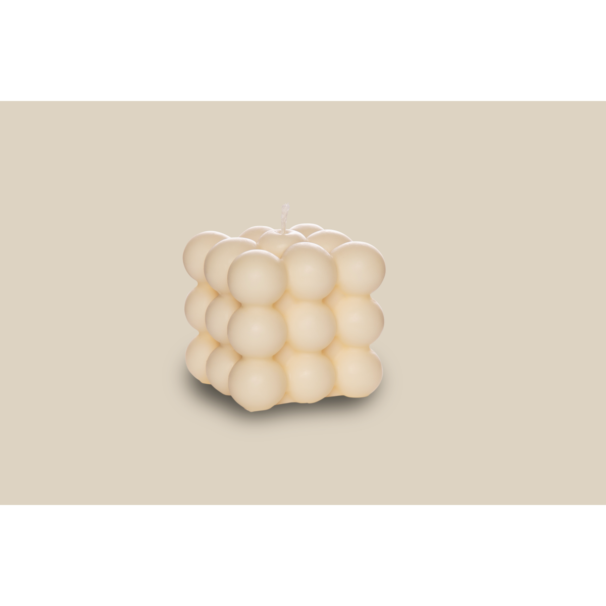Bougie bulle cire de colza blanc crème