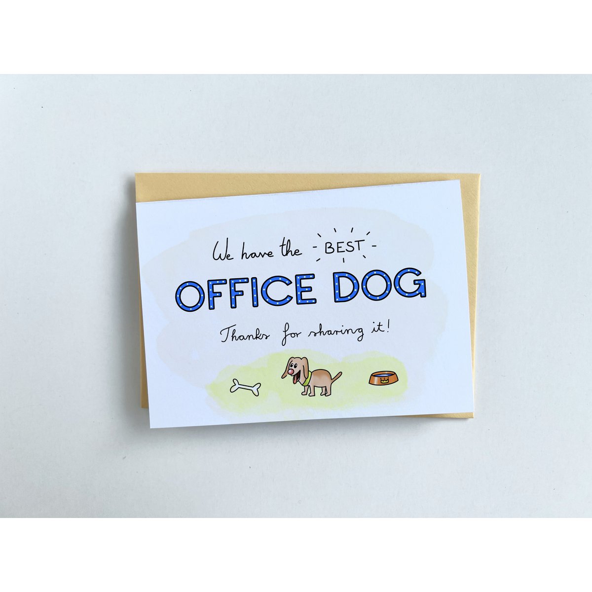 Fun office dog greeting Card