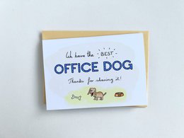 Fun office dog greeting Card