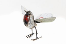 ZIMBA-ARTS METAL WHITE PIWAKAWA