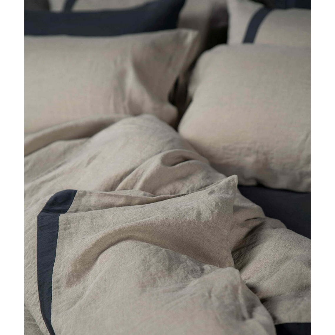 Leinen Bettwäsche Set Secret Love Natural/Anthrazit