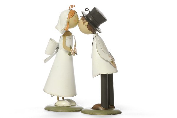 Knutschi brudepar 2 sort. 16 cm PU 6