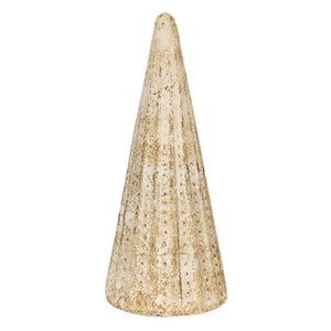 Beeld Kerstboom Ø 18x42 cm Goudkleurig Glas Kerstdecoratie