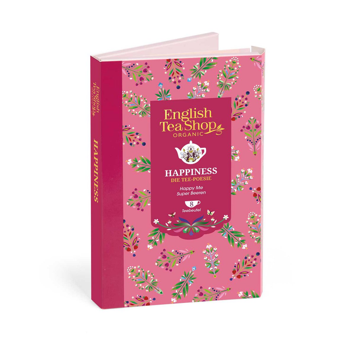 ETS - Tee Geschenk Tee-Poesie "Happiness", 8 Teebeutel, BIO