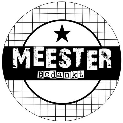 Button opener 56mm with text "Thank you Master".