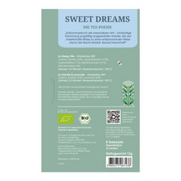 ETS - Tee Geschenk Tee-Poesie "Sweet Dreams", 8 Teebeutel, BIO