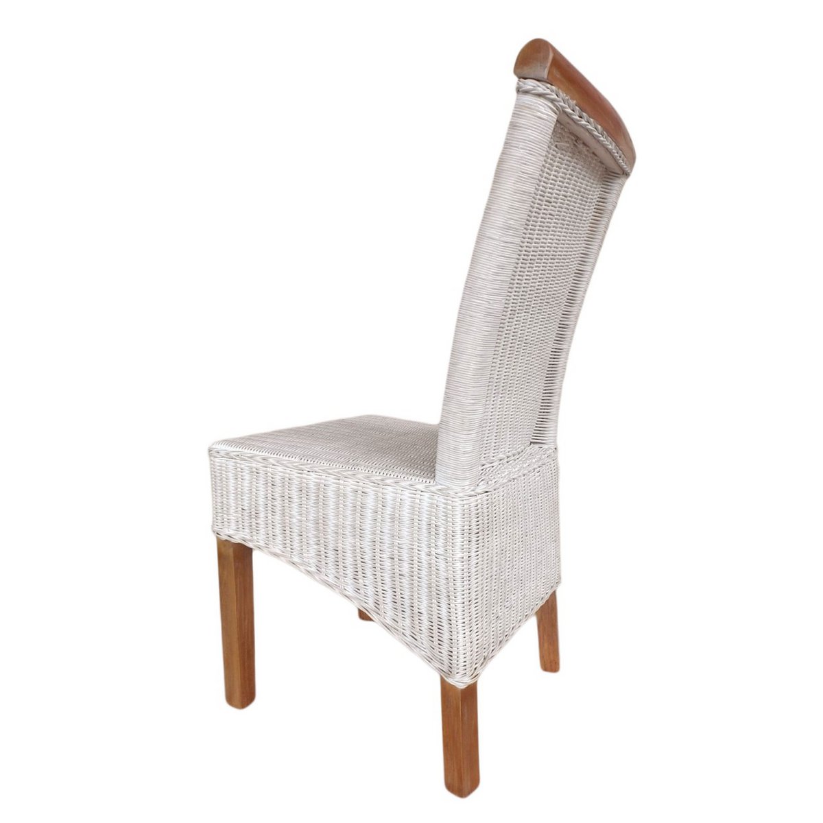 Silla de comedor silla de ratán silla de comedor silla blanca rattan natural nucleus sostenible
