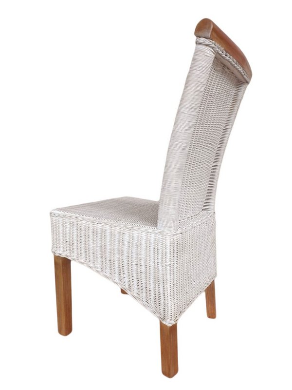 Sedia sala da pranzo sedia rattan sedia da pranzo sedia bianca perth rattan natura nucleo sostenibile