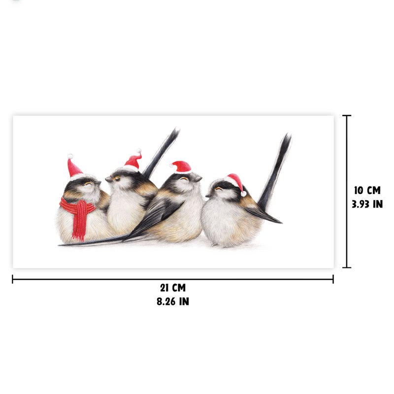 Weihnachtskarte, Vogel-Weihnachtskarte, Tier-Grußkarten