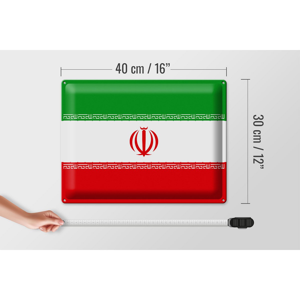 Tin Sign Flag of Iran 40x30cm Flag of Iran