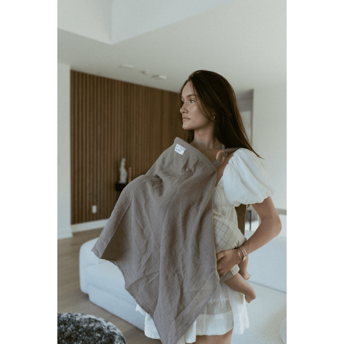 TISU nursing cover, Pale Taupe
