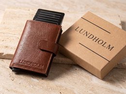 Lundholm Leren Pasjeshouder mannen Bruin | RFID anti-skim bescherming | Lundholm Örebro serie