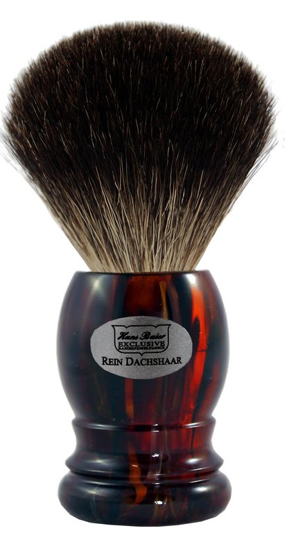 Barberbørste plast havana