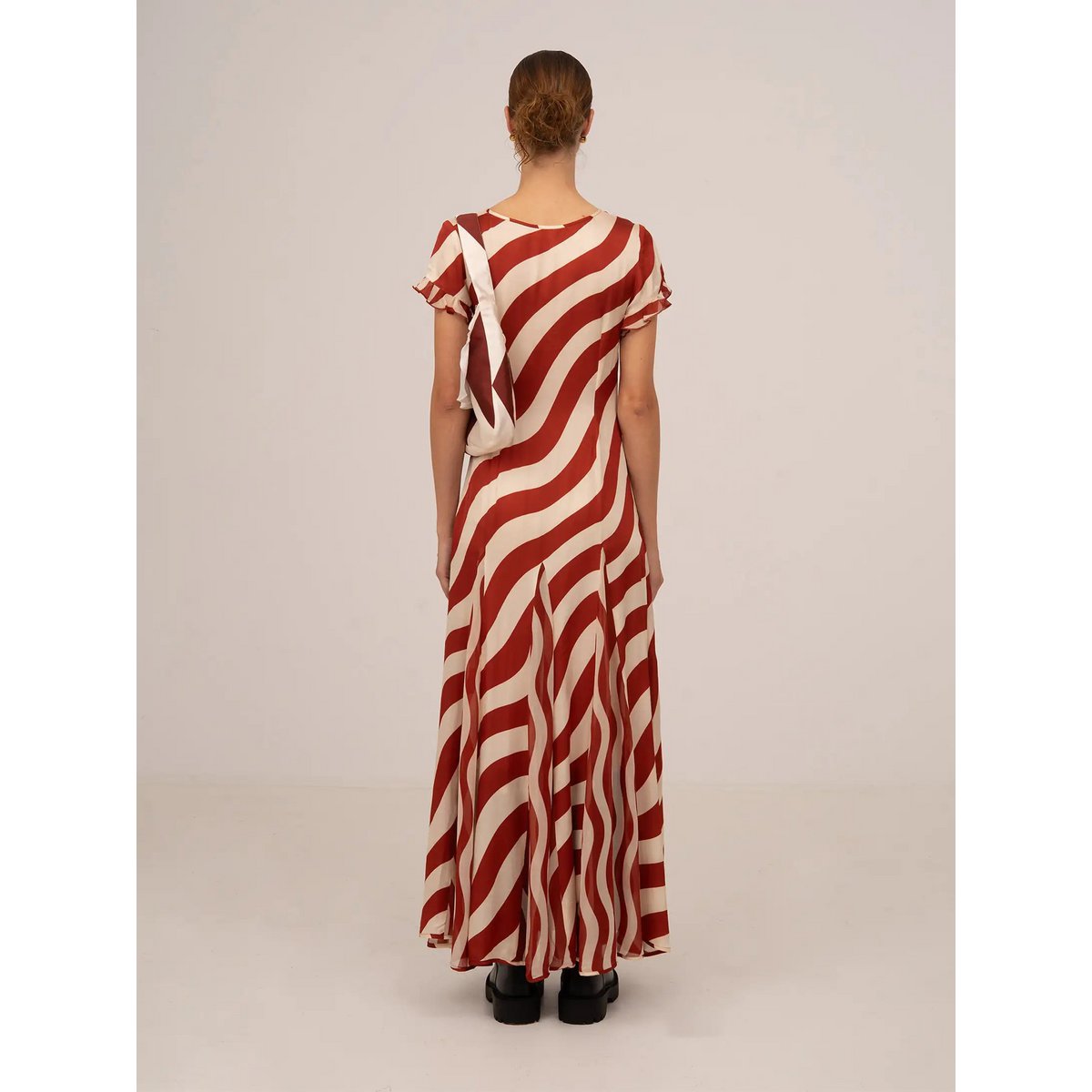 Robe longue rouge rayée Candycane