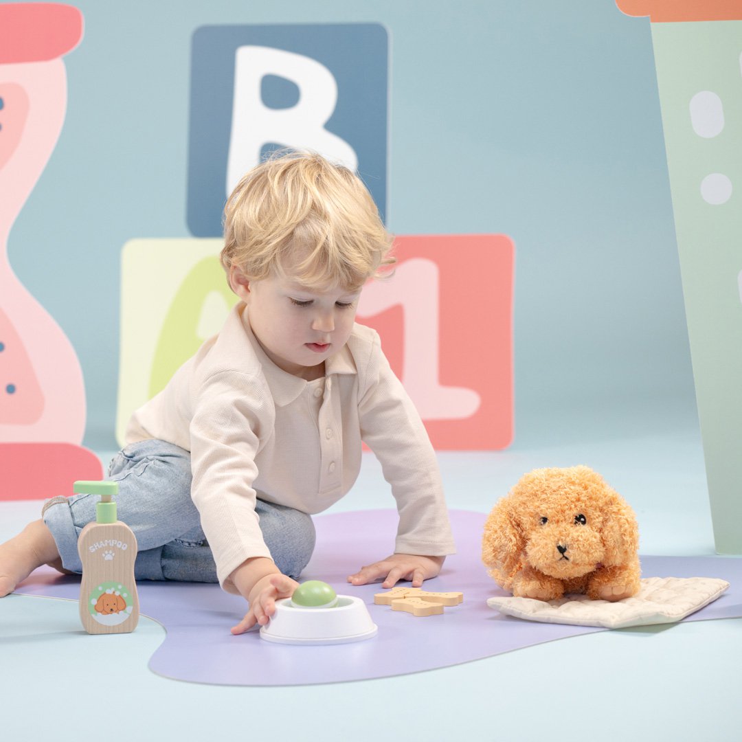 Speelgoed Knuffelverzorgingsset met Knuffel Hond