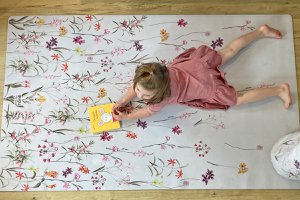 Natural rubber mat Flower Garden big