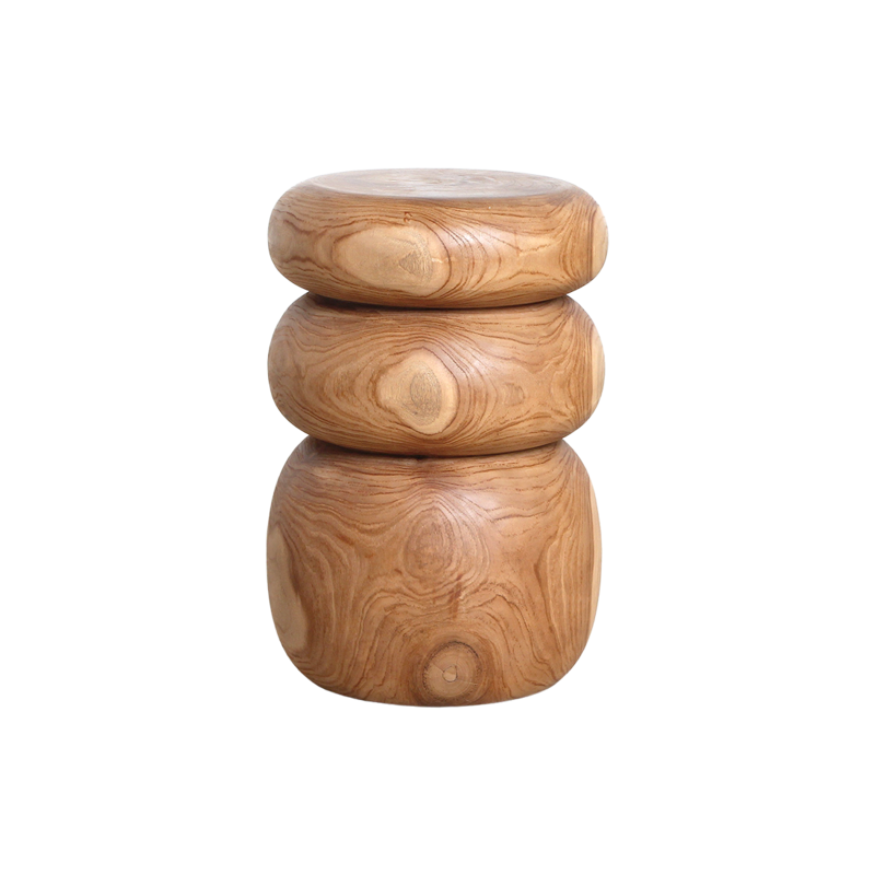 Tao teak sidebord/skammel - 35x35x45 cm