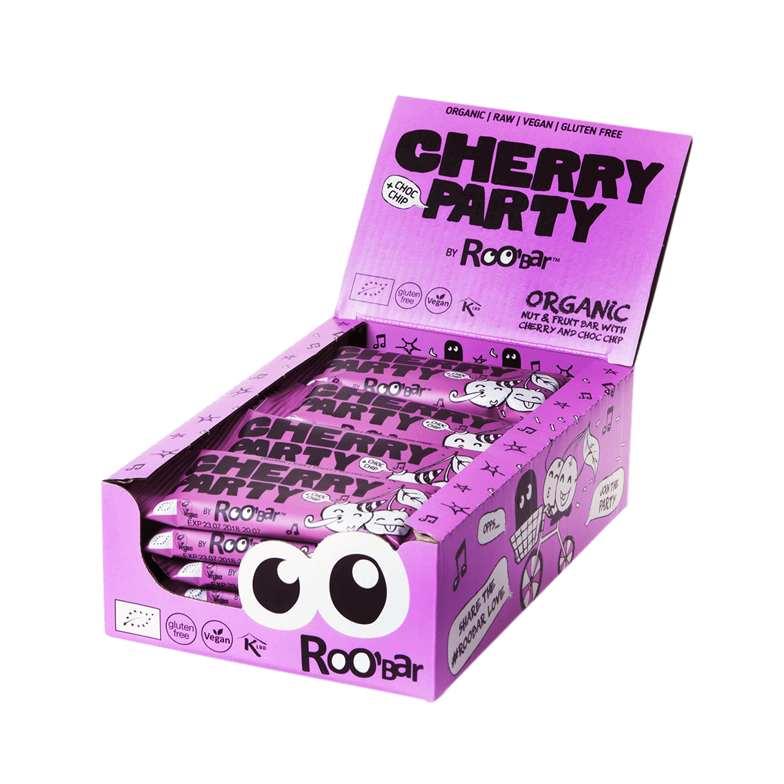 Cute Cherry Choc Chip, organic, Roobar 30g