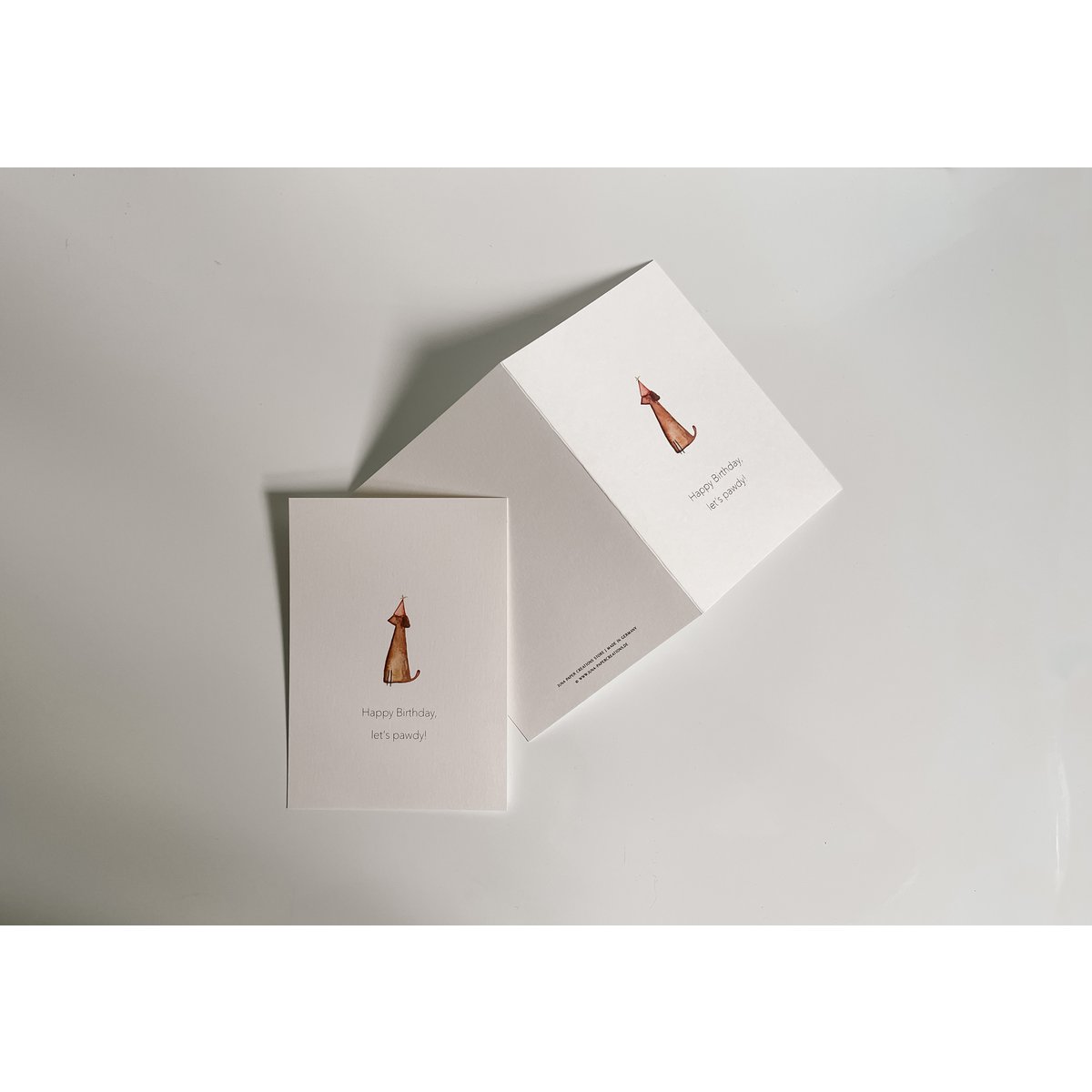 Carte pliée Joyeux anniversaire chien