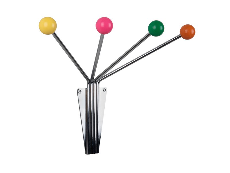 Hoedenrek Neptune Chroom met Gekleurde Ballen Klein