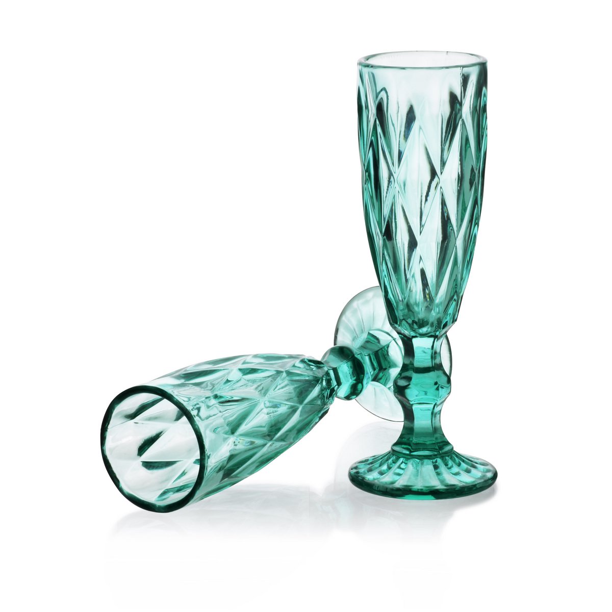 ELISE TURQUISE Set of 6 champagne glasses, 180 ml