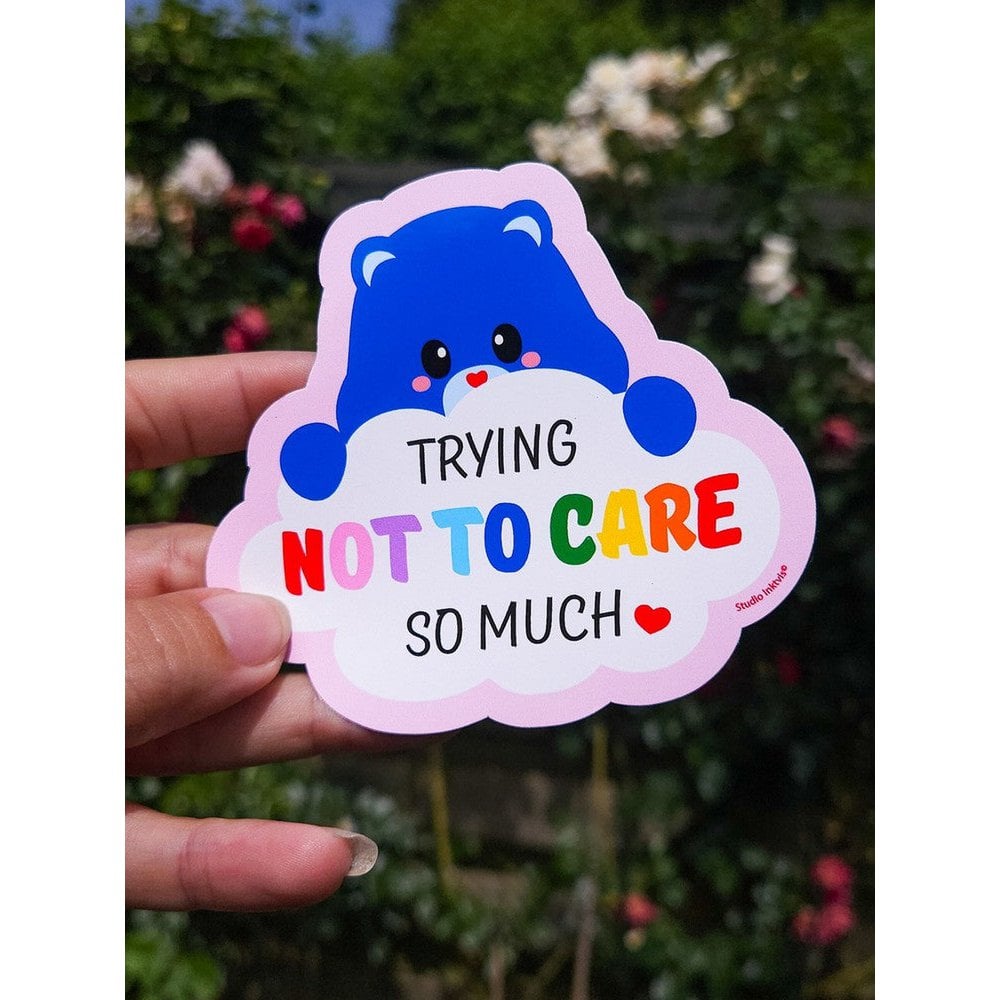 Sticker Trying not to care so much Bear