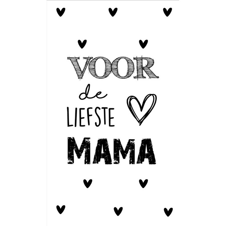 Tarjeta de 5 x 8,5 cm con texto para la mamá más dulce.