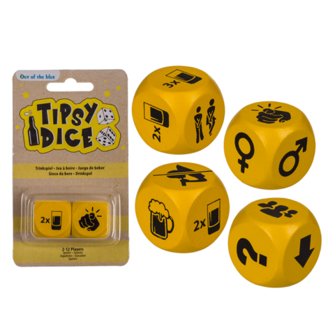 Timmy Toys - B026 - Bierspiel Würfel 2pcs - Gelb - 1 Paar