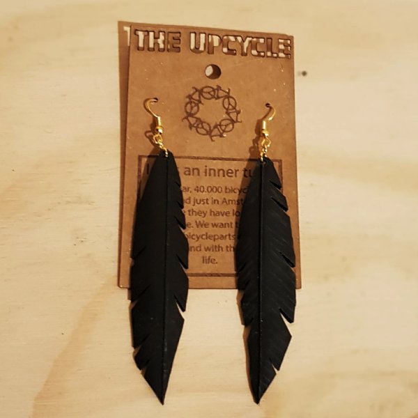Boucles d'oreilles recyclées Plumes