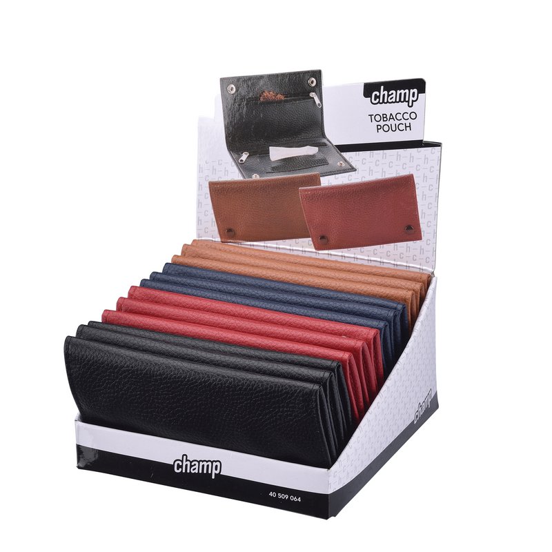 Display of 12 smoker pouches
