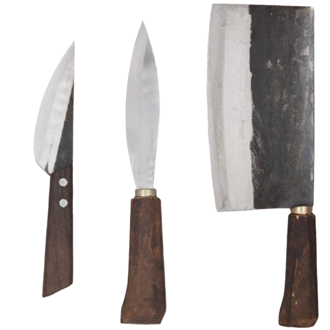 AUTHENTIC BLADES knife set, BBQ in gift packaging