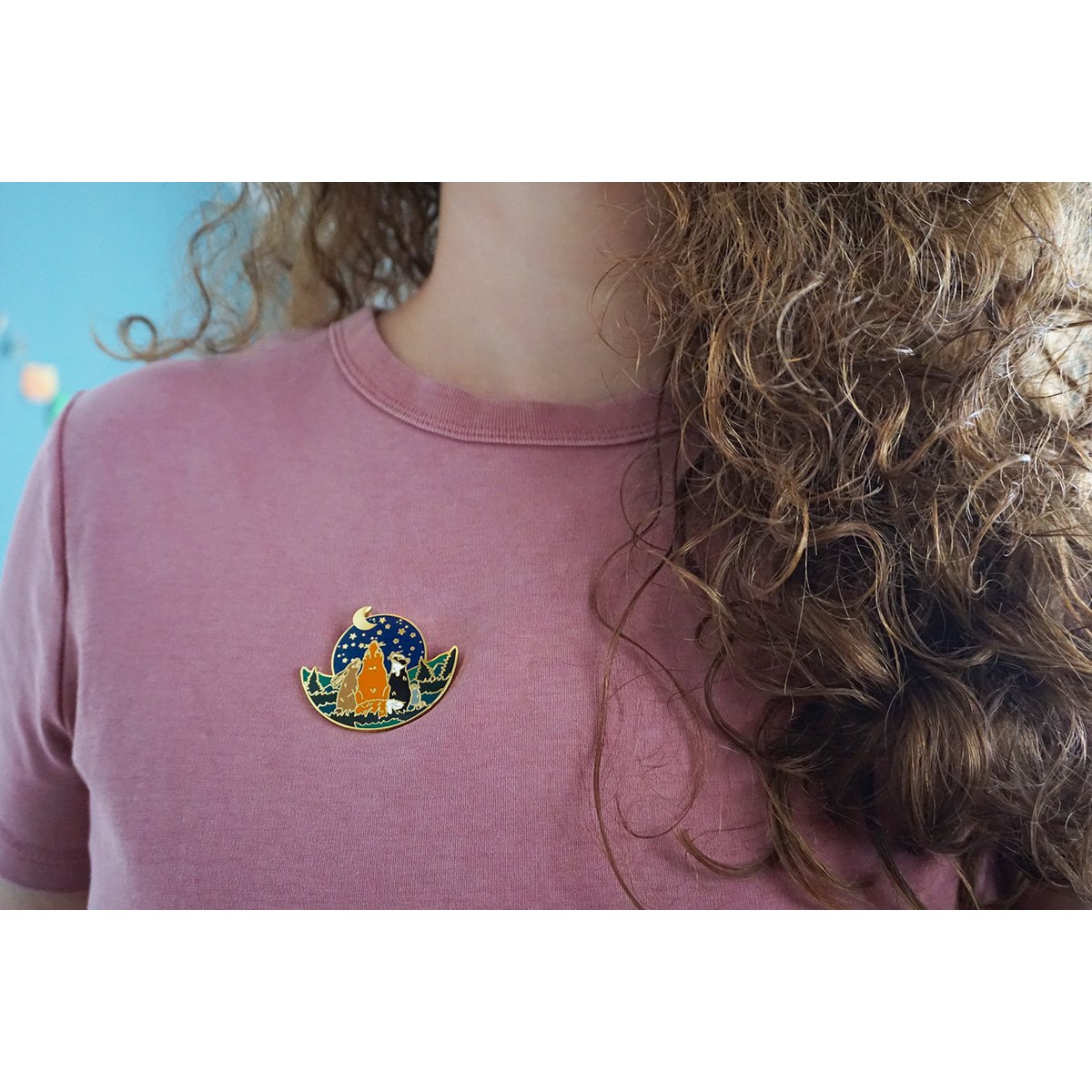 Stars watch brooch