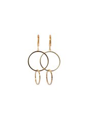 Earrings rings rhodium (silver color) or goldplated
