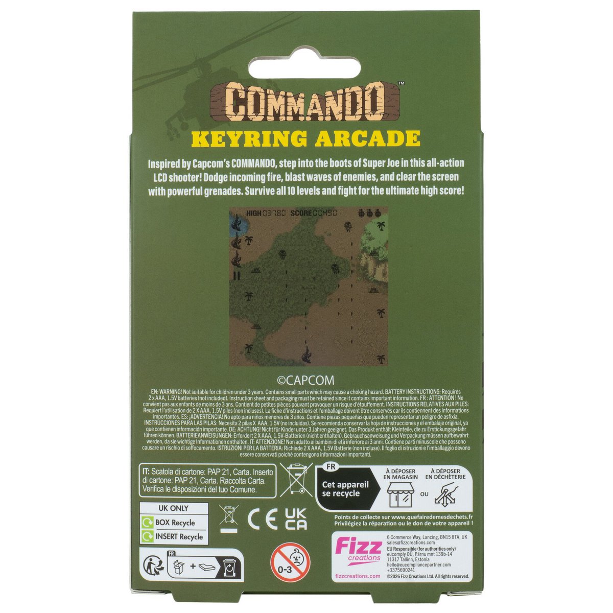 Commando - retro gaming keychain