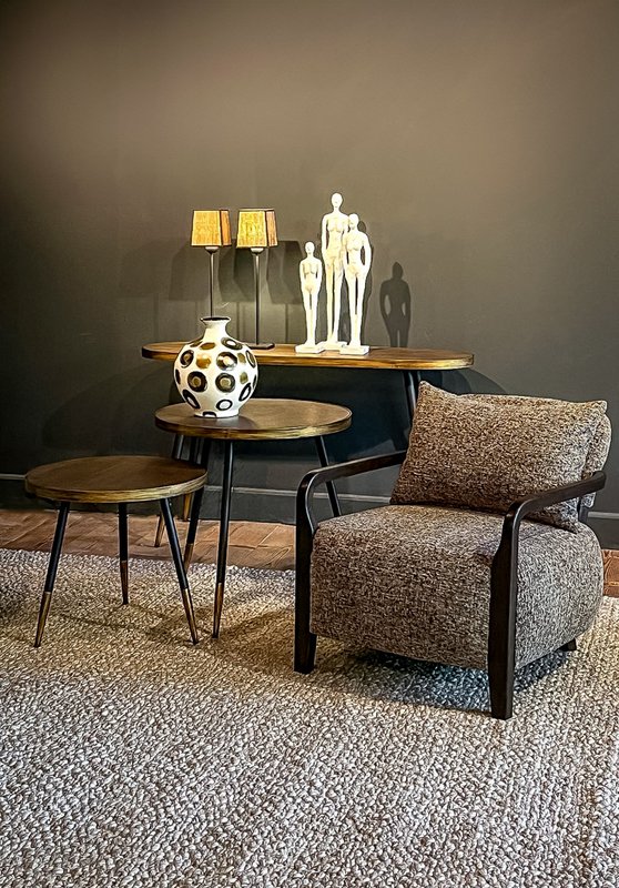 SEDUTA WILDOX CASHMERE MARRONE ROVERE MARRONE SCURO