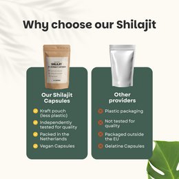 Shilajit-ekstrakt (5%) kapsler 500 mg - 60 kapsler